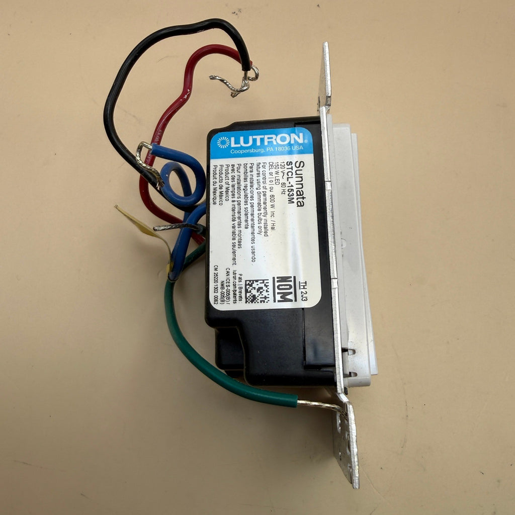 Lutron STCL-153M White On/Off Accessory Switch, Only For Use with Sunnata L