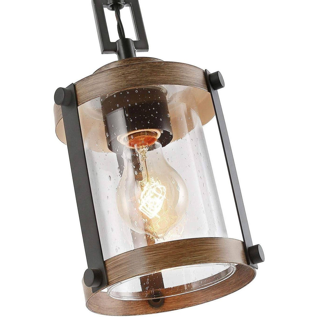 LOG BARN Pendant Lighting for Kitchen Island, Farmhouse Mini Chandelier in Faux