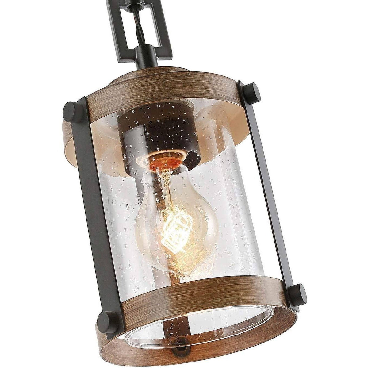 LOG BARN Pendant Lighting for Kitchen Island, Farmhouse Mini Chandelier in Faux