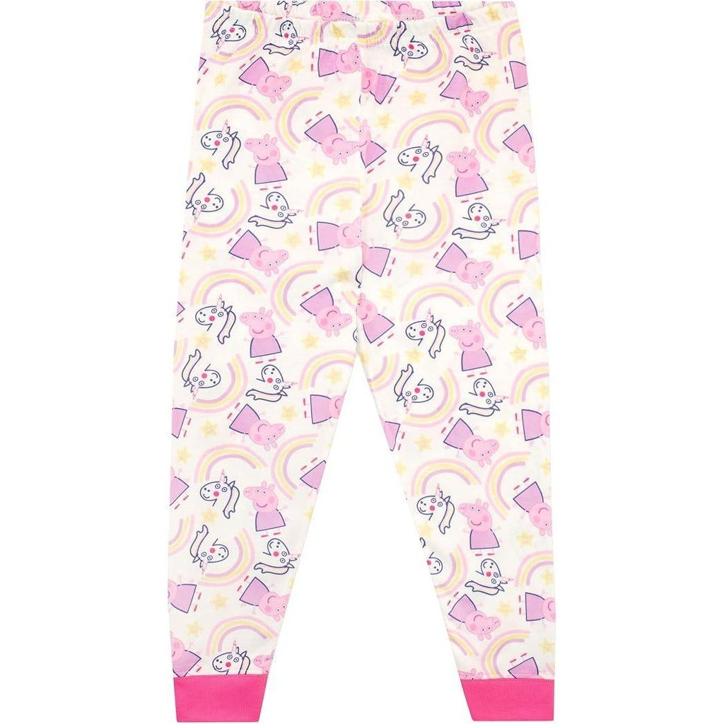 MSRP $26 Girls Cartoon Pig 4-5Y Pink Pajamas Set Unicorn Dreams In The Clouds