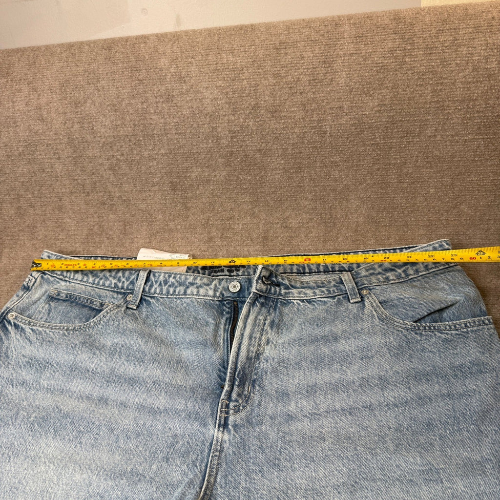 MSRP $54 Arizona Jean Co Womens 22 Light Plaid Bow Super Low Rise Jeans Straight