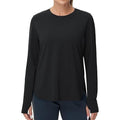 MSRP $24 THE GYM PEOPLE Women's XL Black Long Sleeve Workout Shirts Lightweight