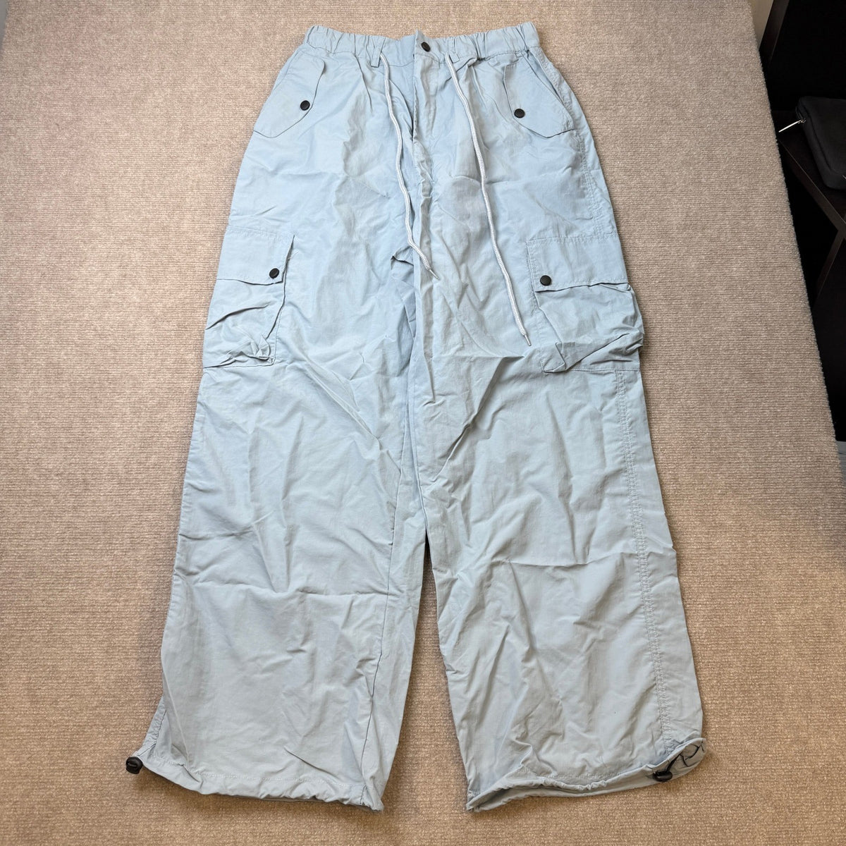 MSRP $39 Cromoncent Women's L High Waist Parachute Pants Y2K Cargo Trousers