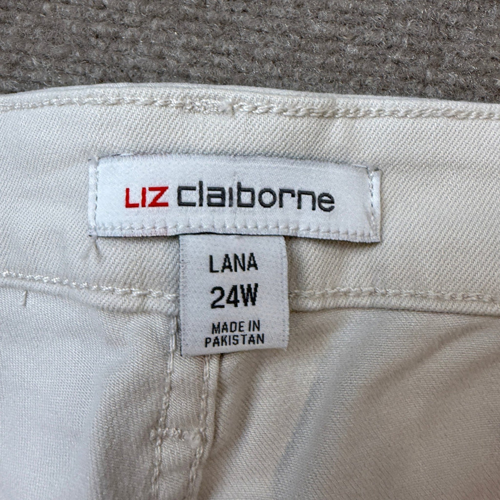 MSRP $60 Liz Claiborne Womens 24W Moonbeam High Rise Cropped Jean