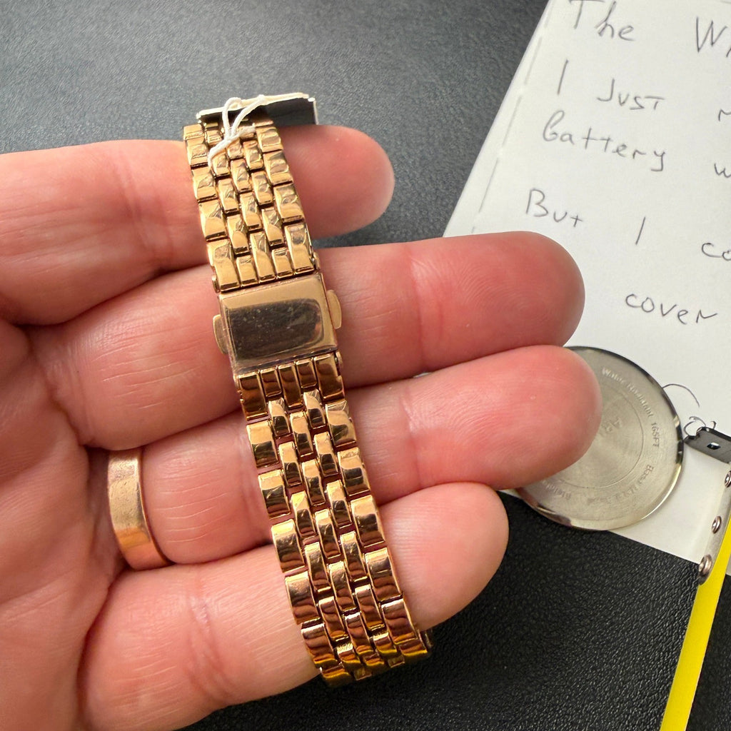 MSRP $95 Armitron 75/5835RG Women's Rose Gold Bracelet Watch BACK NOT