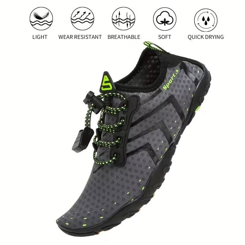 Water Shoes US Womens 12.5 / Men's 11 Gray Quick Dry Barefoot for Swim Diving S