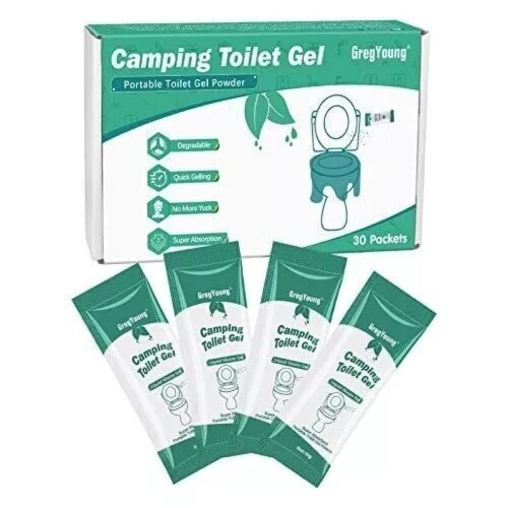 GregYoung 30 Packets Liquid Waste Gel Powder Porta Potty Gel Absorbent Liquid