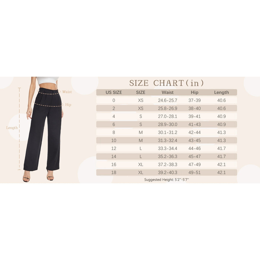MSRP $33 Tapata Women's 10 Wide Leg Pants High Waisted Dress Trousers Casual