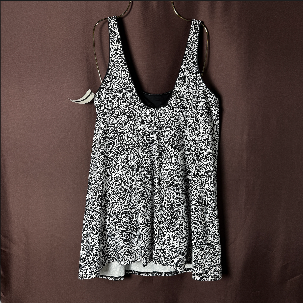 Lands' End Women's XS-L, XS-L LONG Swim Dress One Piece Swimsuit Black White Pai