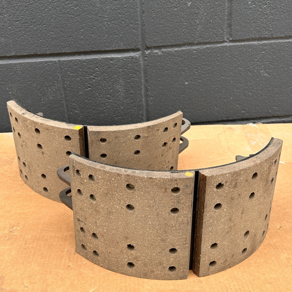Set of 2 Haldex GG4515TG Relined Brake Shoes 16-1/2" x 7" MISSING SOME HARDWARE