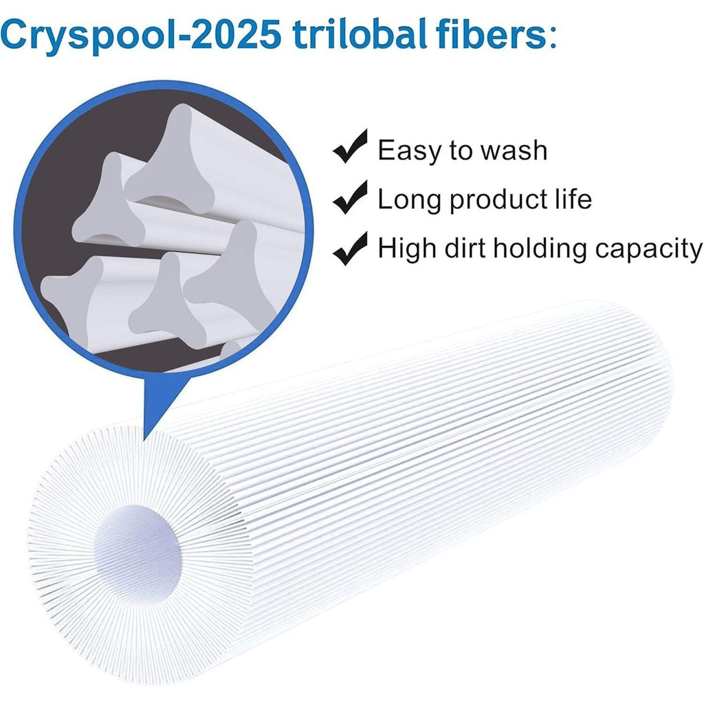 Cryspool CP-08058 Pool Filter Cartridge 125 Sq Ft, Compatible w/ PWWPC125B