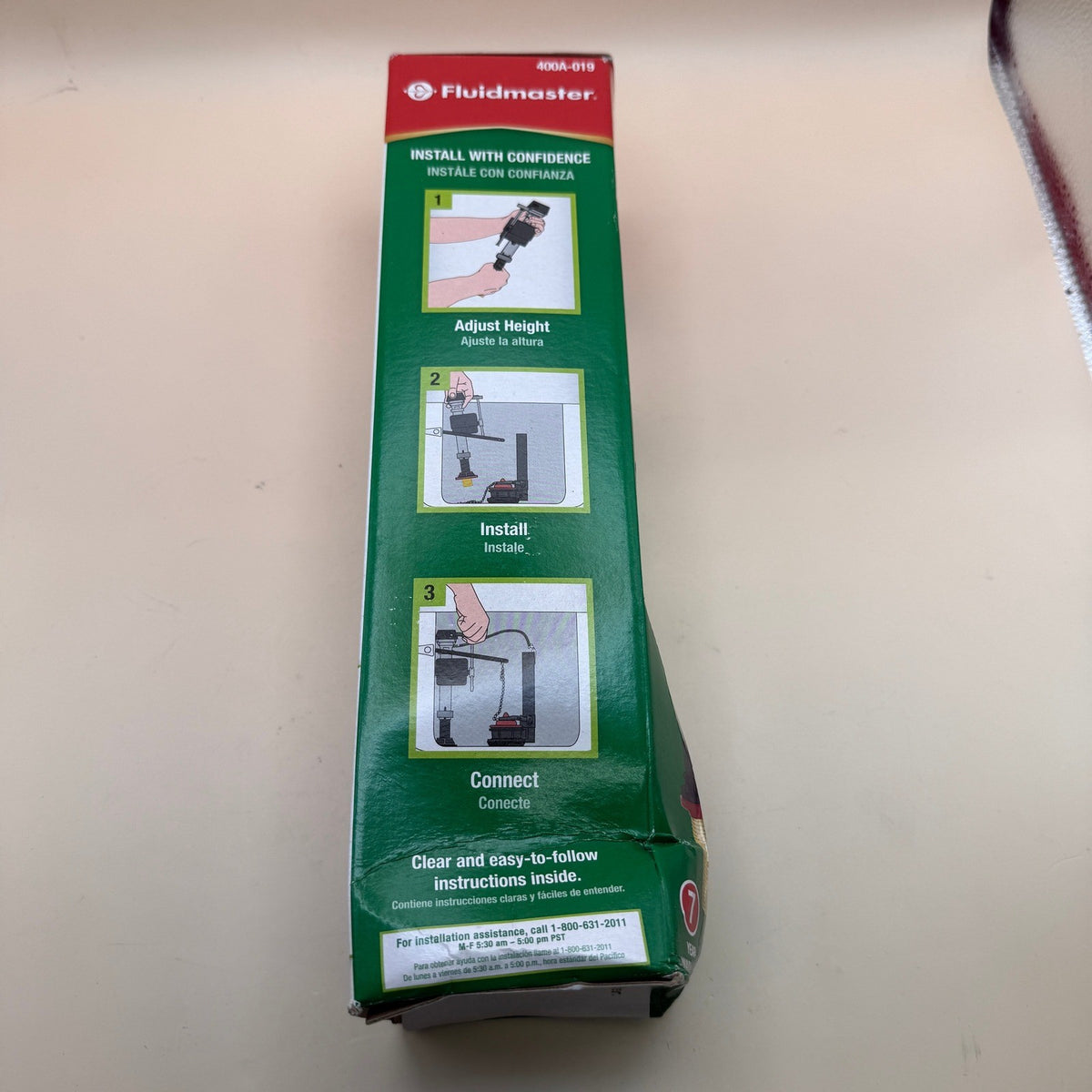 Fluidmaster 400A-019 Universal Toilet Fill Valve with Brass Shank