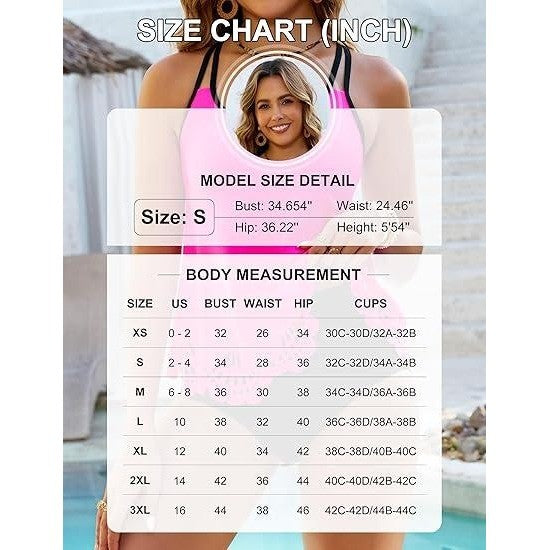 MSRP $39 Blooming Jelly Women's M Blue Green Tummy Control Tankini Swimsuits