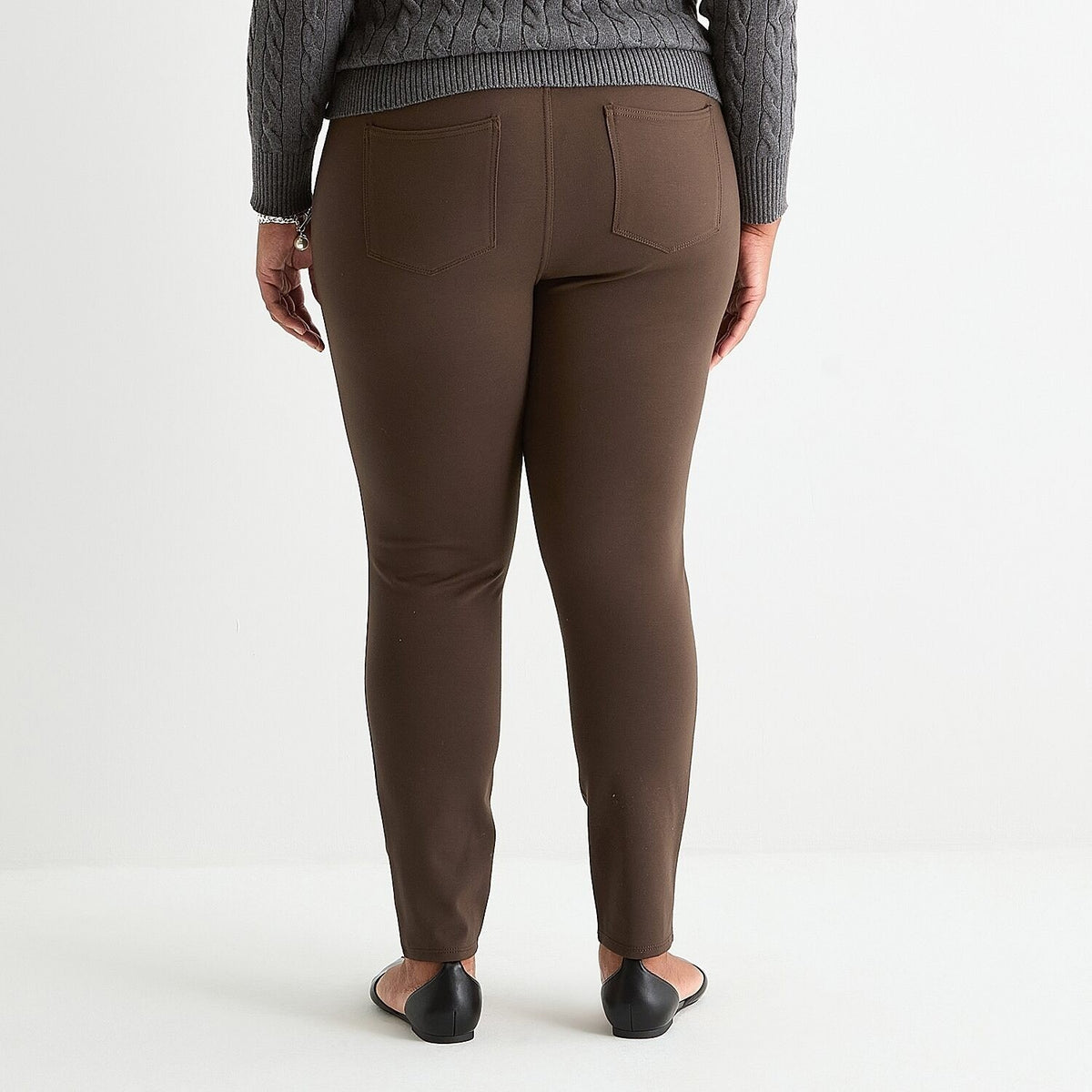 MSRP $50 St. John's Bay Womens 2X Chocolate Chip Skinny Pull-On Pants