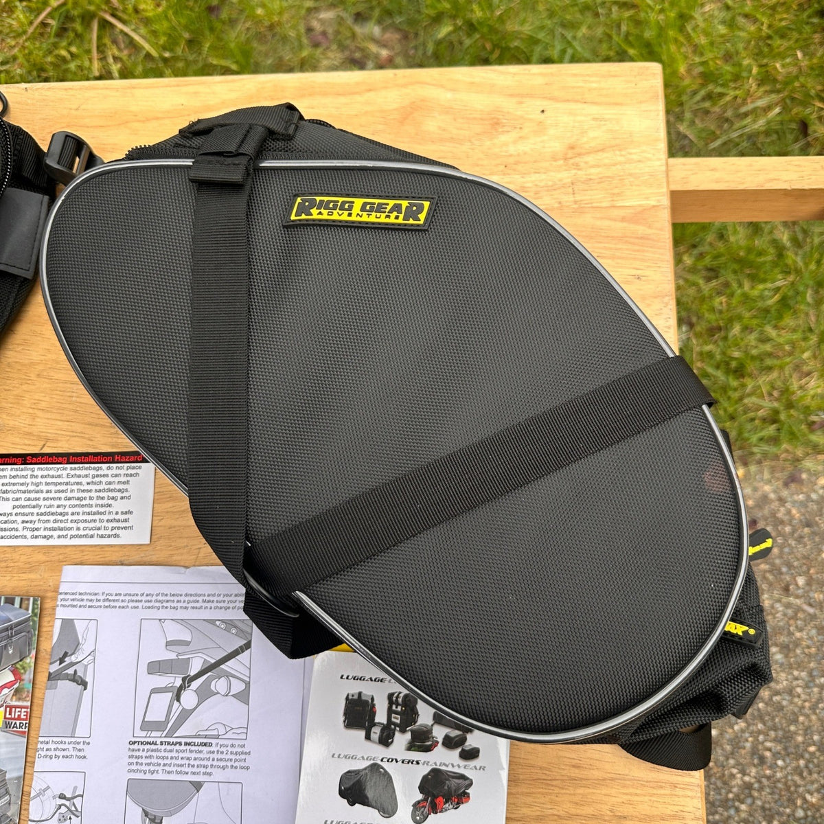Set of 2 Nelson-Rigg RG-020 Black Dual Sport Enduro Saddlebags, Fits KTM Hond