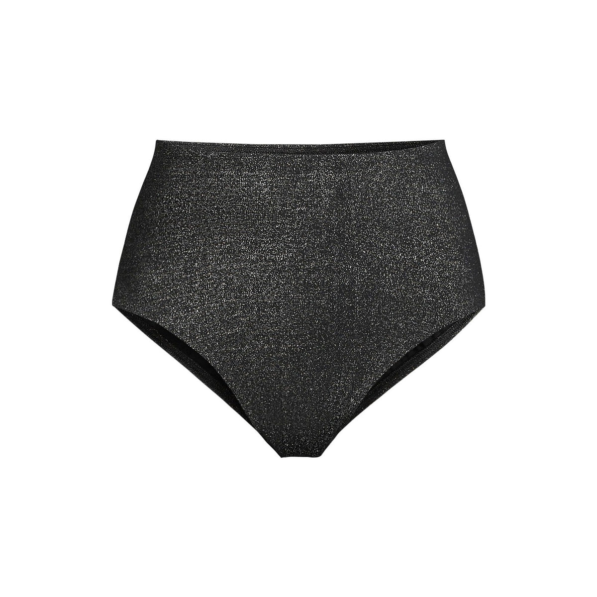 Lands' End Women's 18 Shine High Waisted Black Bikini Bottom