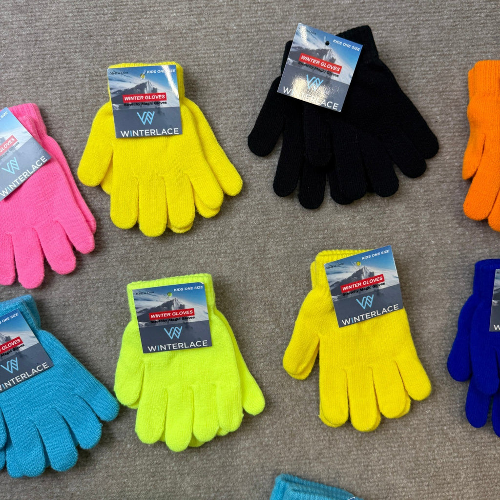 MSRP $21 Winterlace 12 Pairs Kids 2-6 Years Winter Gloves Children Fun Colorful