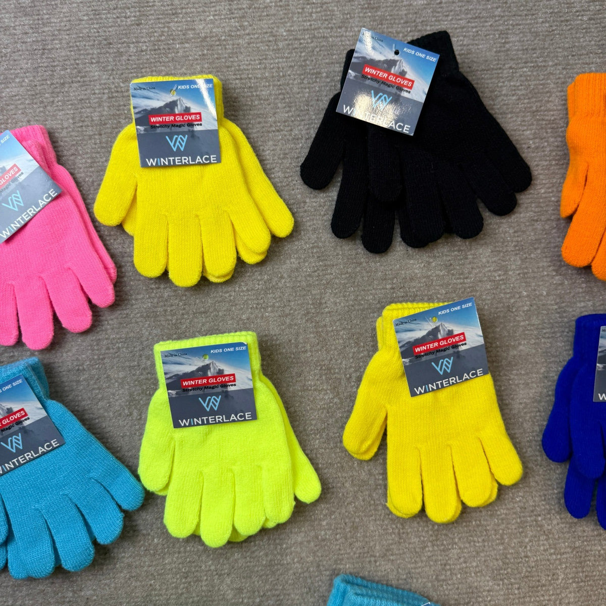 MSRP $21 Winterlace 12 Pairs Kids 2-6 Years Winter Gloves Children Fun Colorful