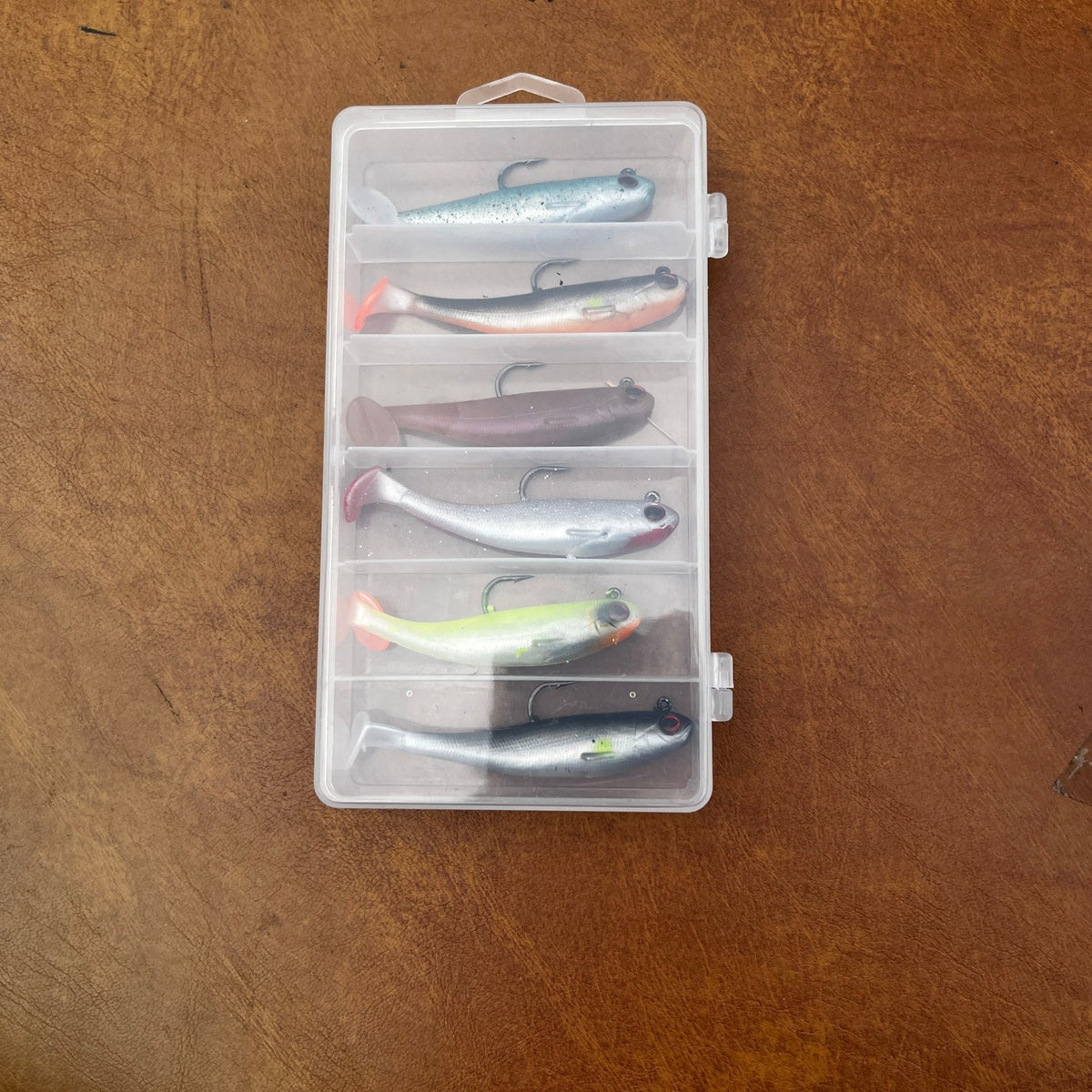 Pack of 6 Soft Swimbaits Fishing Lures Kit w/ Hook for Fresh & Saltwater Bass P