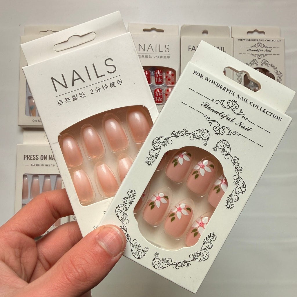 Lot of 10 Pack of 24 New False Press On Nails Assorted Designs and Colors №N44