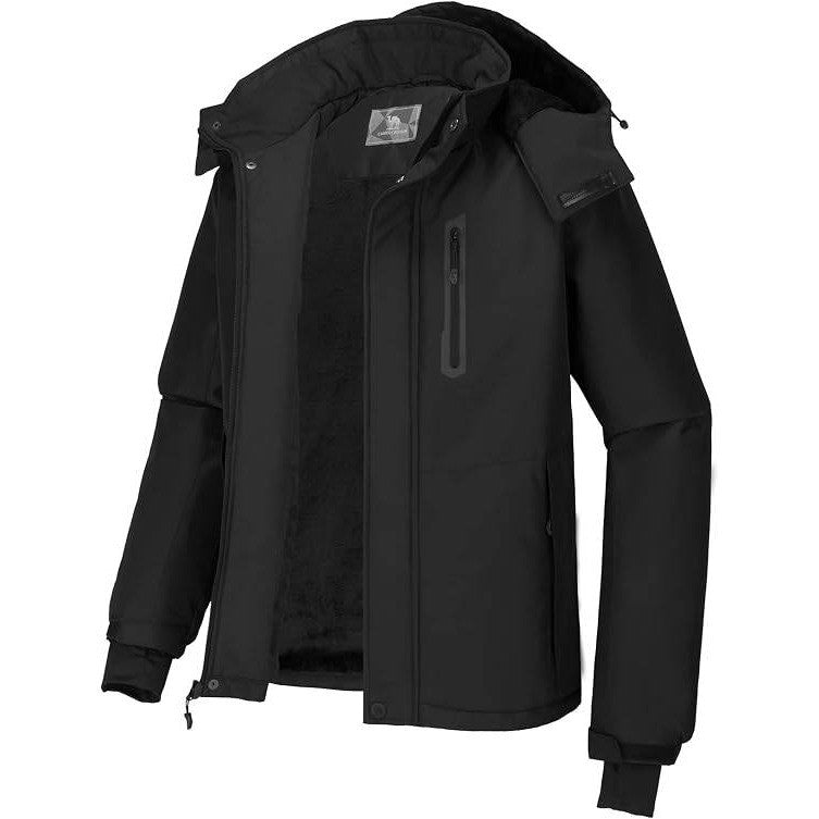 MSRP $65 CAMEL CROWN Men's XXL Black Mountain Snow Waterproof Ski Jacket