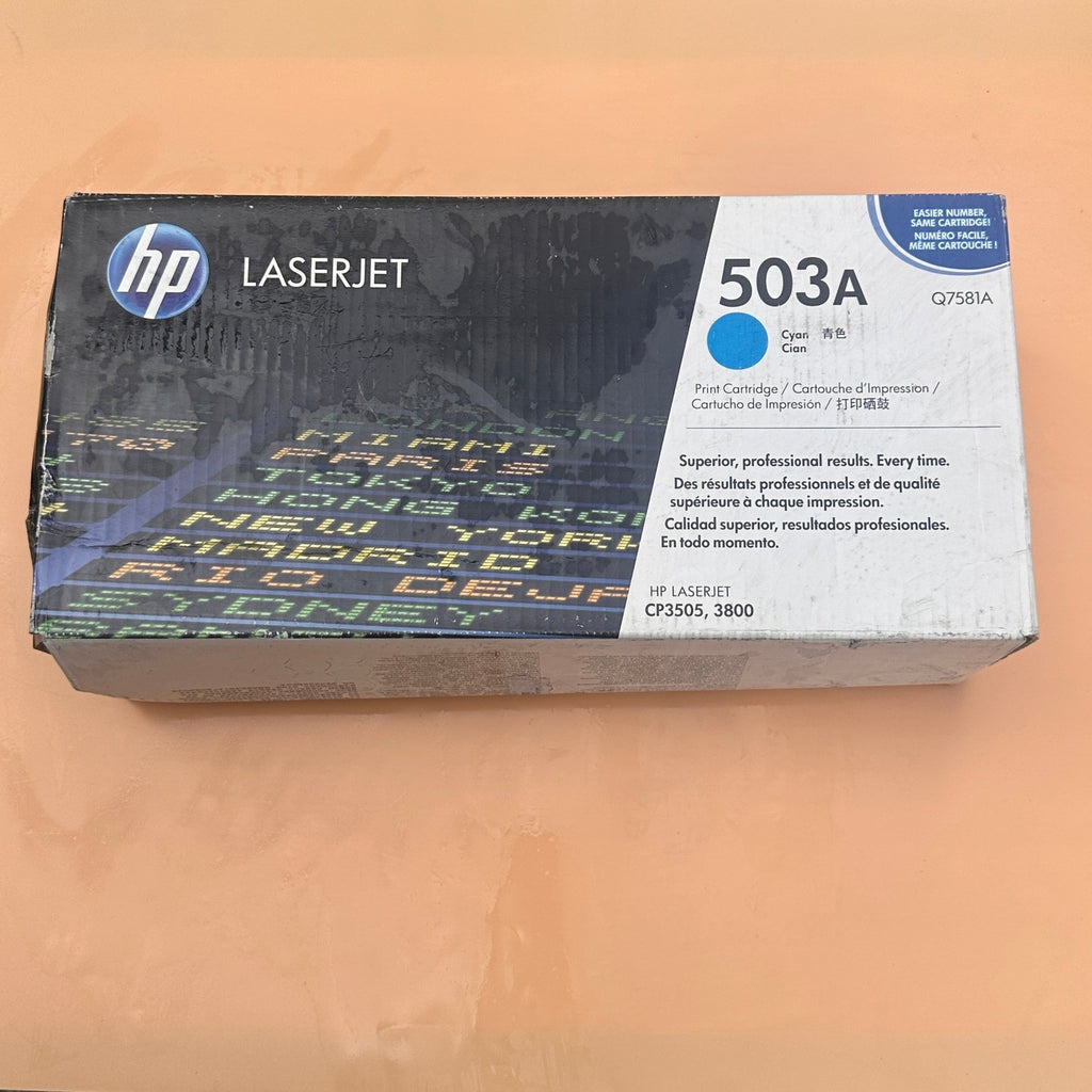 HP 503A Cyan Print Cartridge Q7581A for LaserJet CP3505, 3800 Sealed