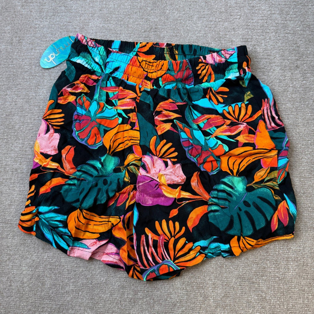 NWT Mynah Womens S Farm Tropical Crepe Shorts Swimsuit Cover-Up