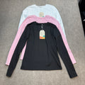 MSRP $42 LessonZoo 3 Pack Girl's 11-12Y Long Sleeve Athletic Shirts with Thu