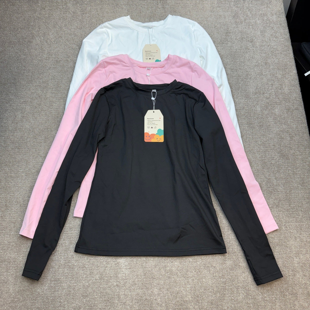 MSRP $42 LessonZoo 3 Pack Girl's 11-12Y Long Sleeve Athletic Shirts with Thu