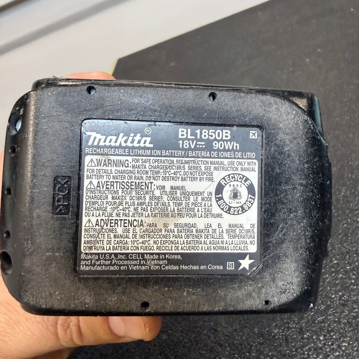 Genuine Makita BL1850B 18V Li‑Ion Rechargeable Battery 5.0Ah