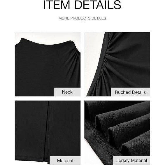 MSRP $64 BTFBM Women's S Black Bodycon Maxi Dress Long Sleeve Back Slit Ruched
