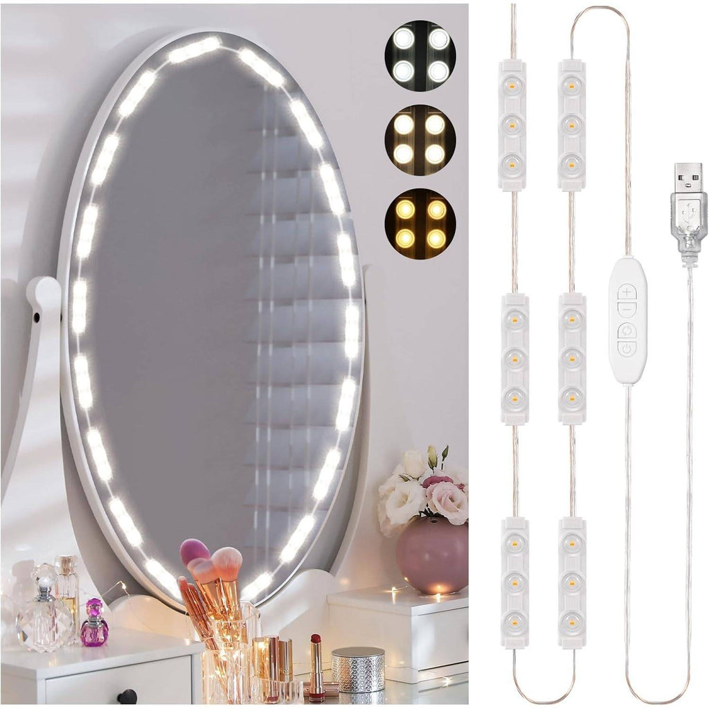 Consciot CL1100176 White LED Vanity Lights for Mirror, Hollywood Style Strip,
