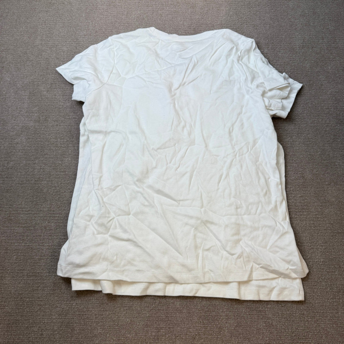 Set of 2 NWT St. John's Bay Womens L Petite White V Neck T-Shirt Short Sleeve