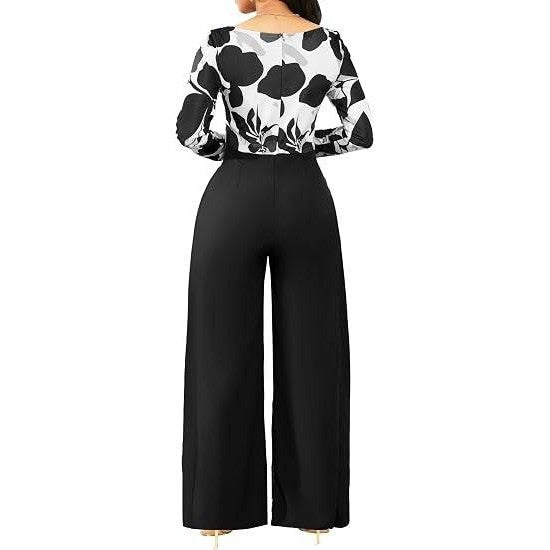 MSRP $39 SxClub Womens XL Black/Floral Overlay Jumpsuit Cocktail Party Dress