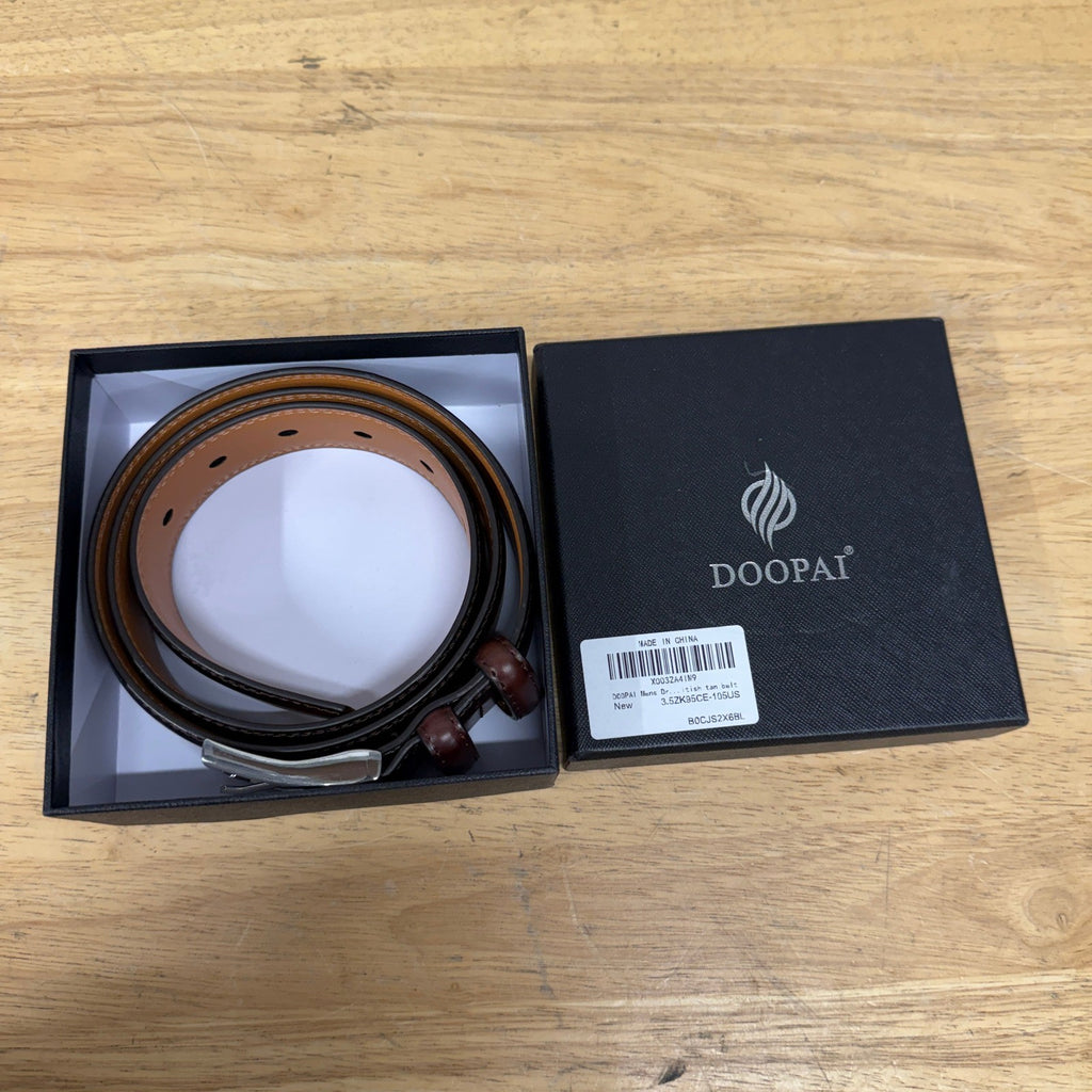MSRP $19 DOOPAI Mens Brown Dress Belt - Genuine Leather Dress Belts For Men
