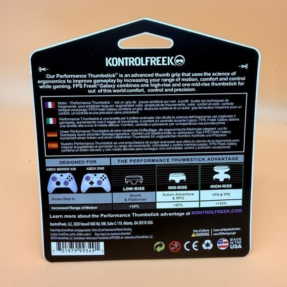Performance Thumbsticks 1 High-Rise, 1 Mid-Rise, Purple for Xbox Series X, S, On