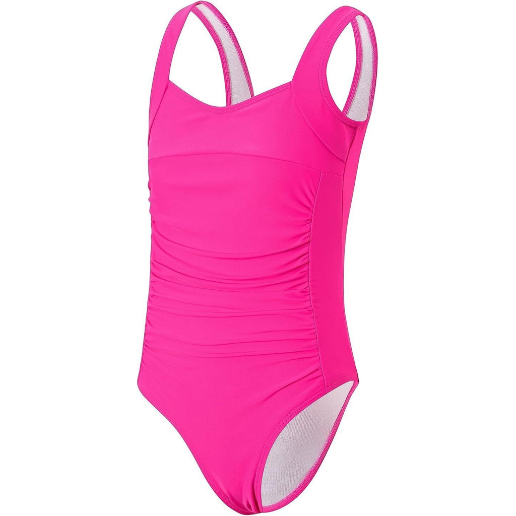 MSRP $33 Yizuoding Girl's 12Y One Piece Swimsuit Ruffled Wide Straps Swimwear Ba