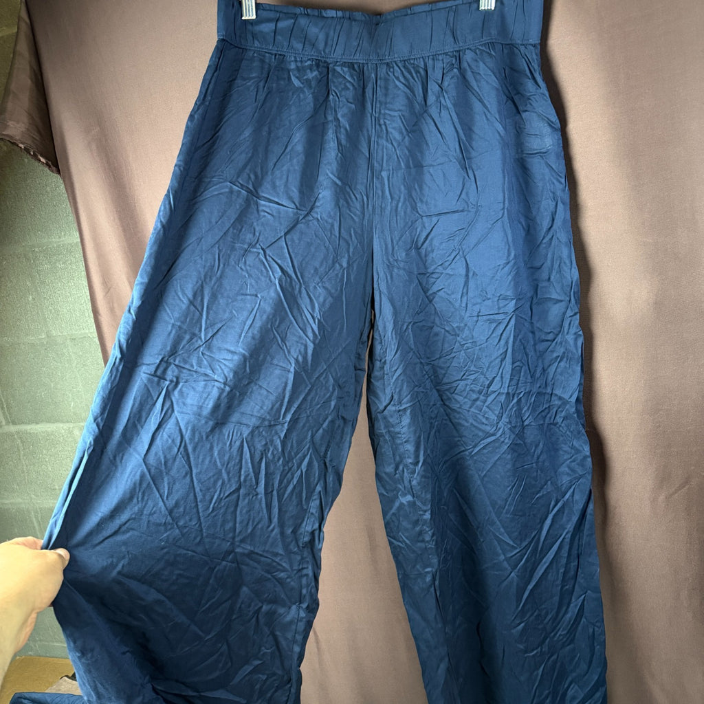 Lands' End Women's L-1X LONG Deep Sea Navy Sheer Oversized Swim Cover-up Pants
