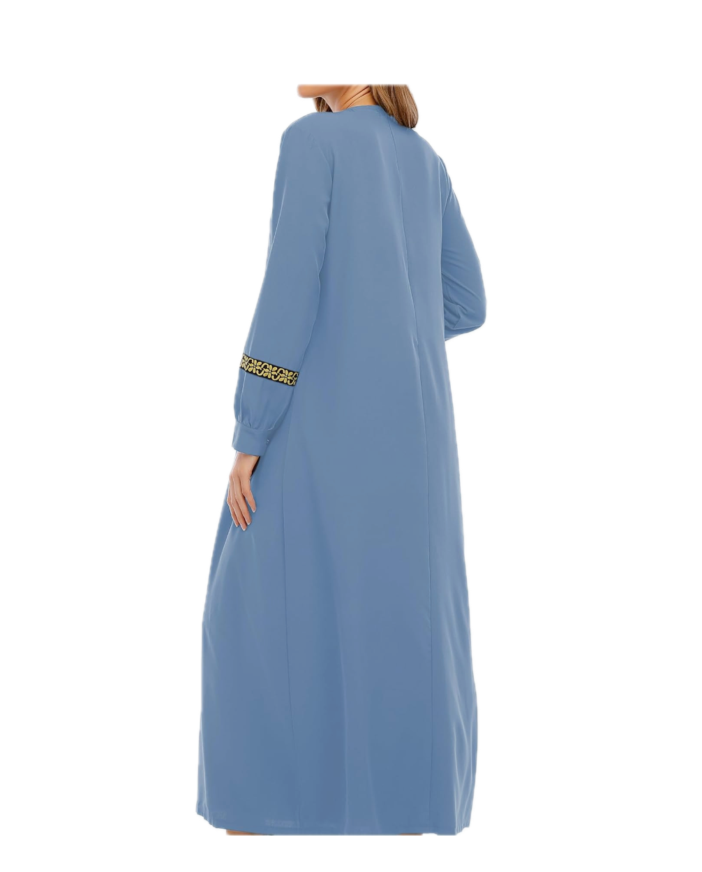Abetteric Women's Muslim Abaya Dress w/ Hijab Zipper Islamic Robe Pockets Maxi