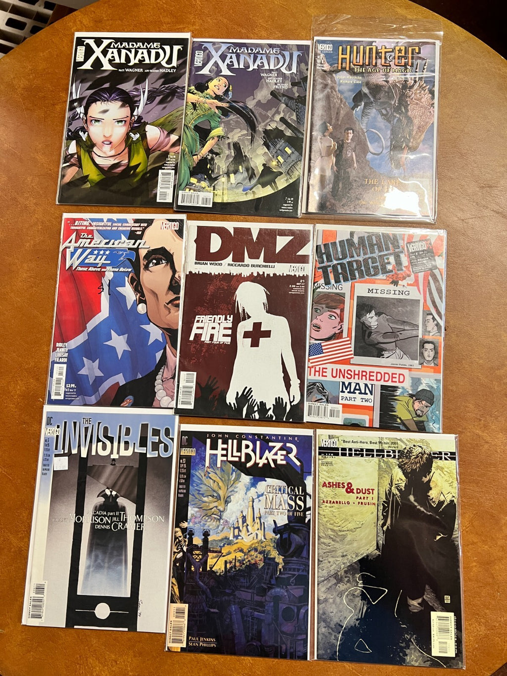 Lot of 9 Dc Vertigo Comics - Madame Xanadu #2, 7 The American Way, Dmz, Human
