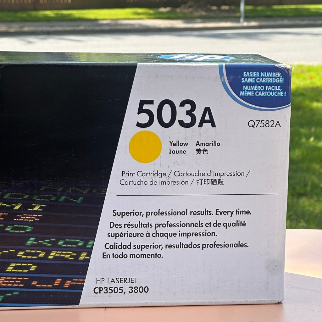 HP 503A Yellow Q7582A Toner Cartridge Sealed for LaserJet CP3505, 3800