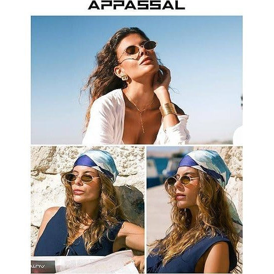 Appassal AP3721 Gold Tone Retro Oval Cat Eye Sunglasses for Women Y2k Trendy Na