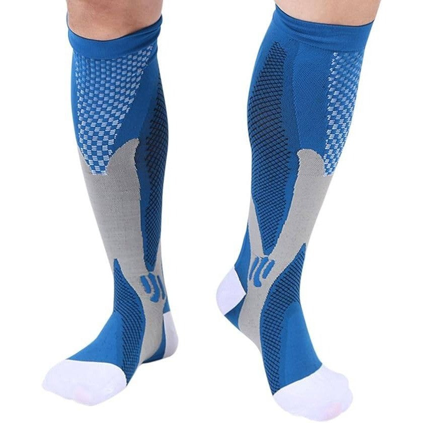 2 pack MioCloth Men's Women's Compression Socks Size S/M Blue 15-20 mmhg