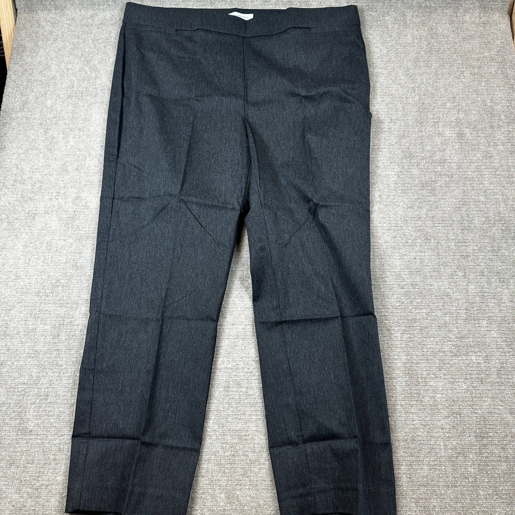 MSRP $58 Liz Claiborne Lisa Womens 18W Short Charcoal Heather Pull-On Pants