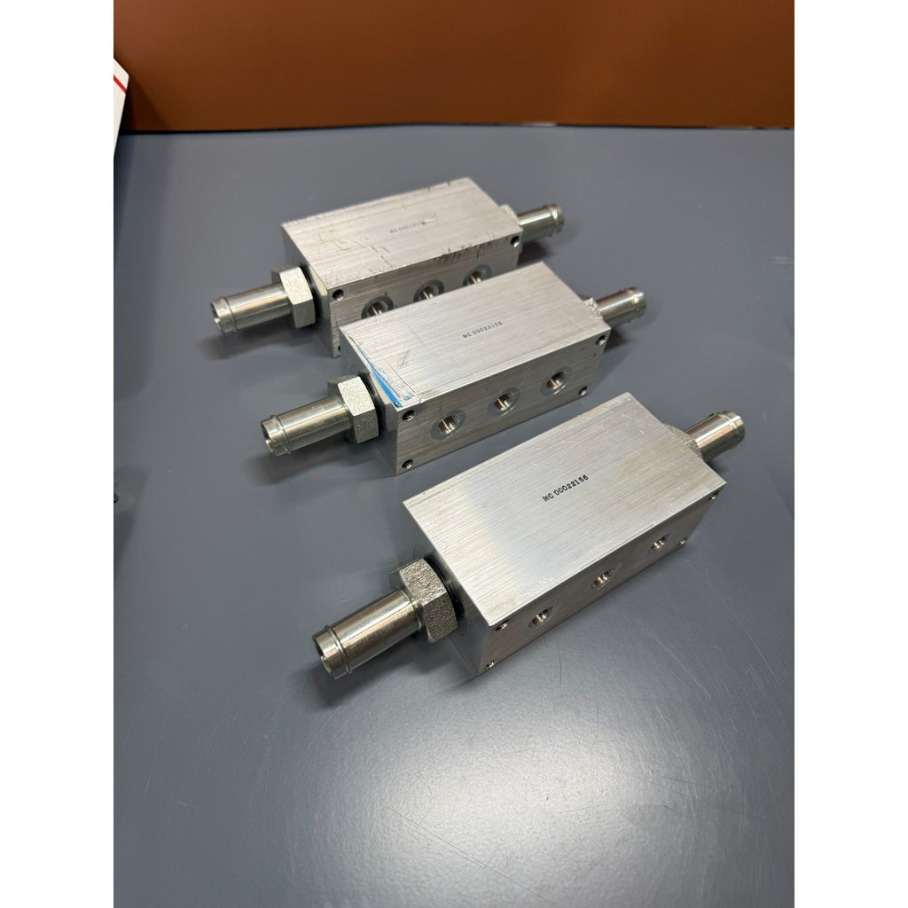 Set of 8 Aluminum Hydraulic / Pneumatic Distribution Manifold Blocks