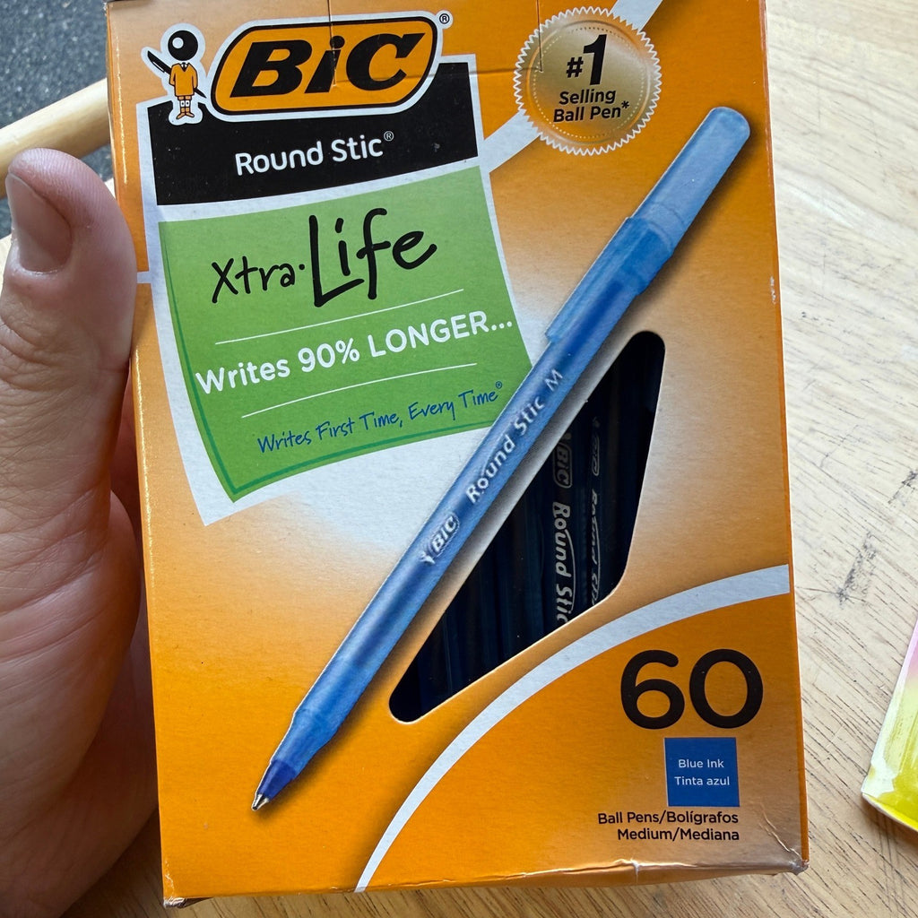 BIC Pens & Pencils Mixed Lot - 60 Blue Ballpoint Pens & 36 Mechanical Pencils
