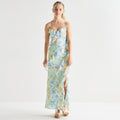 MSRP $74 by&by Womens Juniors XXL Pat J Sleeveless Floral Midi Slip Dress