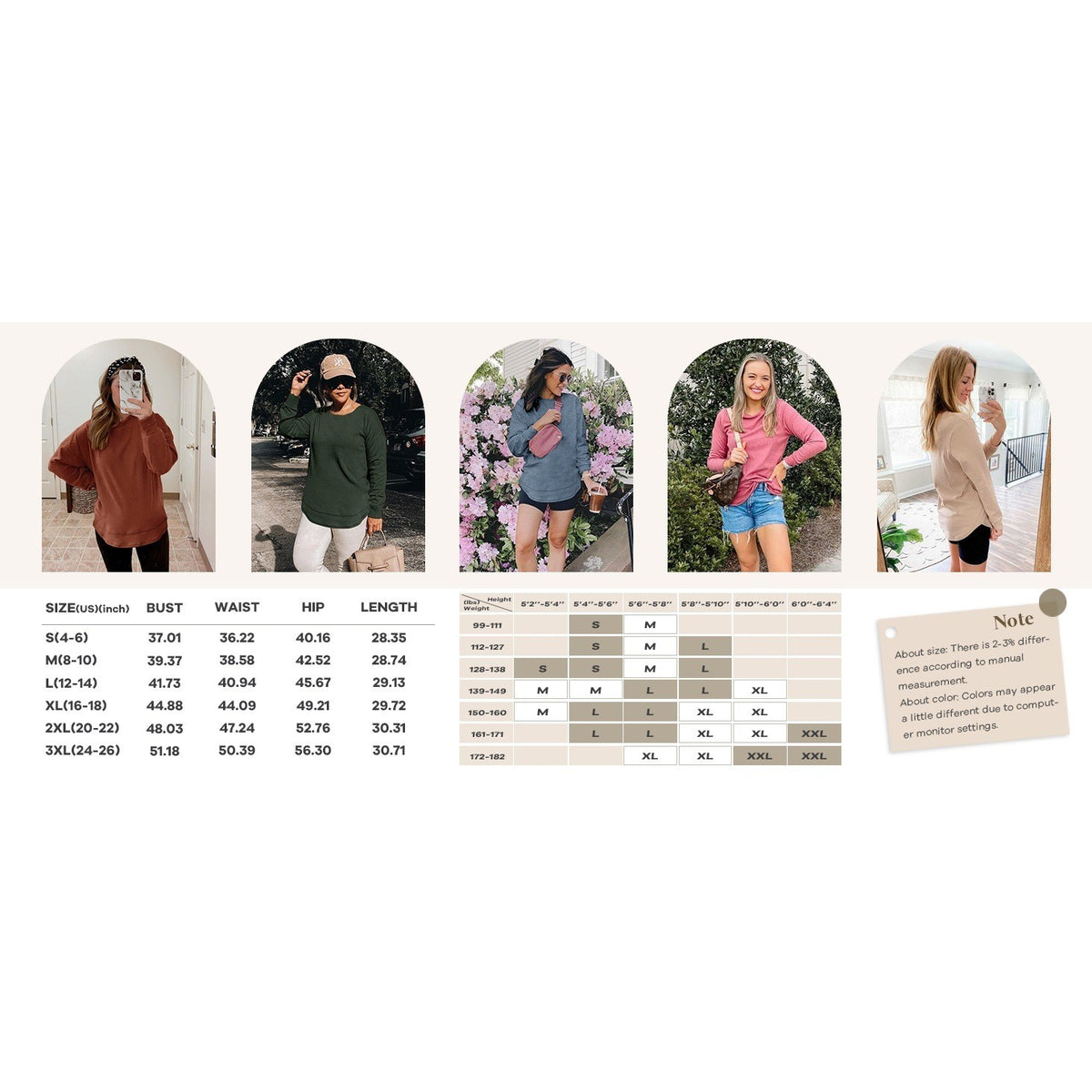 MSRP $28 Dofaoo Women's S Sweatshirt Crewneck Long Sleeve Color Block Shirt