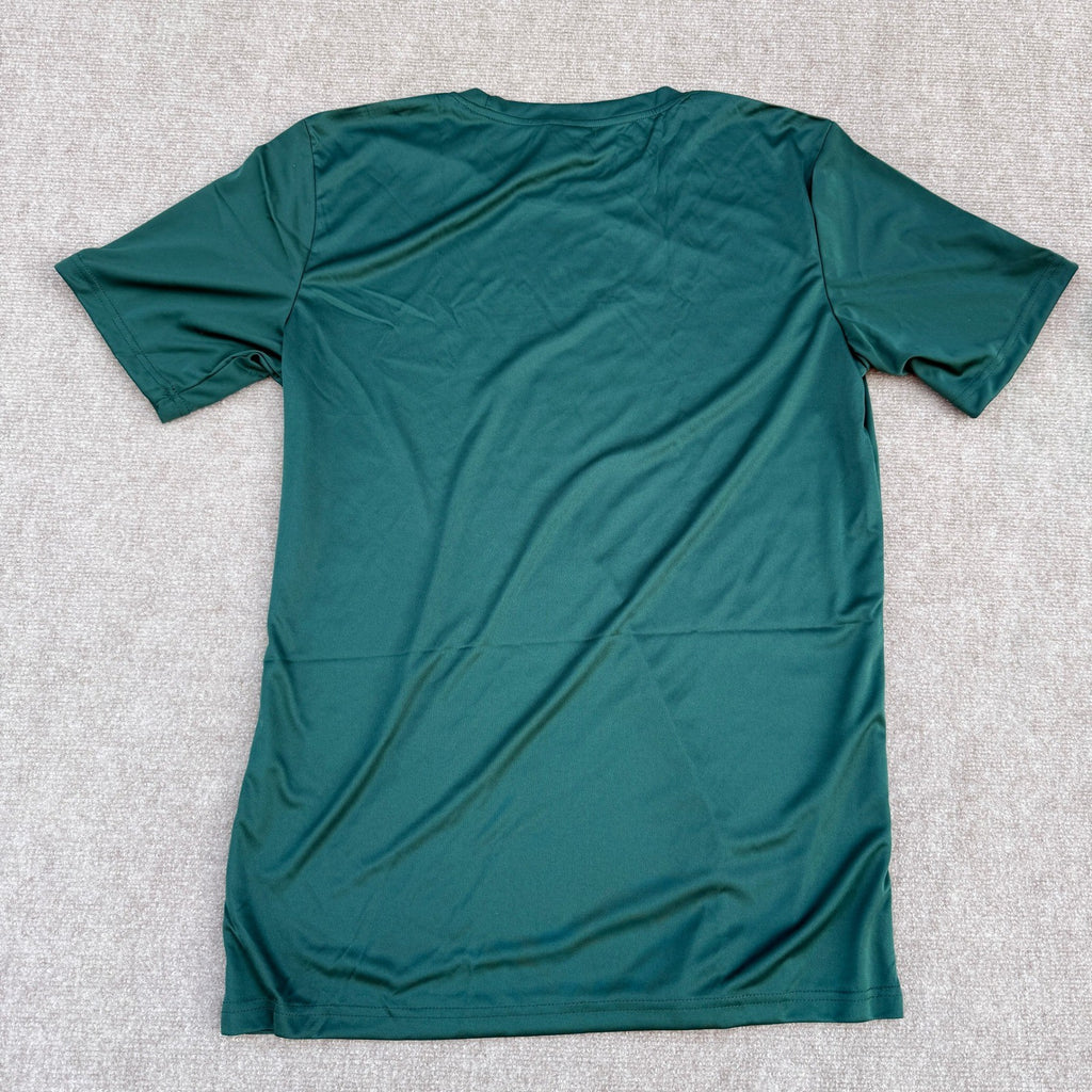 SWOTHONE Men's L Forest Green Big and Tall Short Sleeve T-Shirt Moisture Wickin