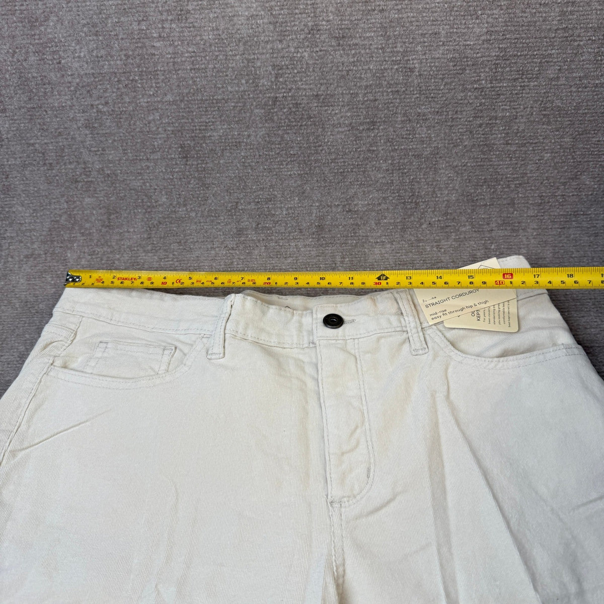 MSRP $44 St. John's Bay Womens 16 Birch Mid Rise Straight Corduroy Pants